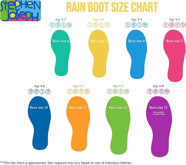 Stephen Joseph Girls All Over Print Rain Boots - Image 15