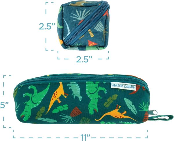 Stephen Joseph All Over Printed Pencil Pouch | Multipurpose Kids School Stationary Case, Colorful Cute Designs with Large Space for Pencils and Pens, Construction, Pencil Case - Image 2